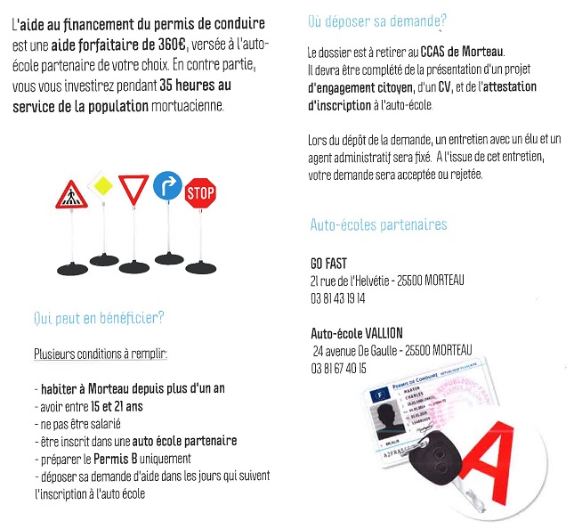 Aide financement permis, morteau